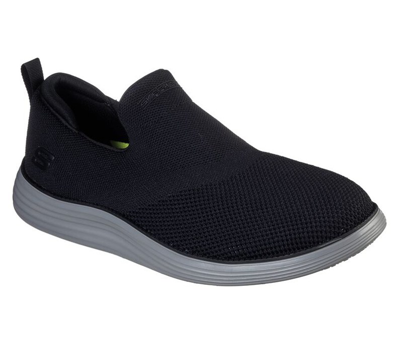 Skechers Herr Svarta Slip On - Status 2.0 - Juliano - Sverige (IJSZF-9081)